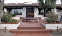 Tile roof mexican fountain