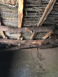 Recreation of Native American hut at the time of the Jesuit Missions mid 1700's +